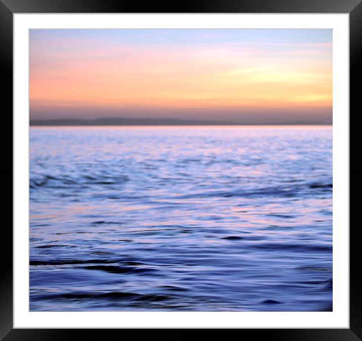 Tranquil calm water at sunset  Framed Mounted Print by Shaun Jacobs