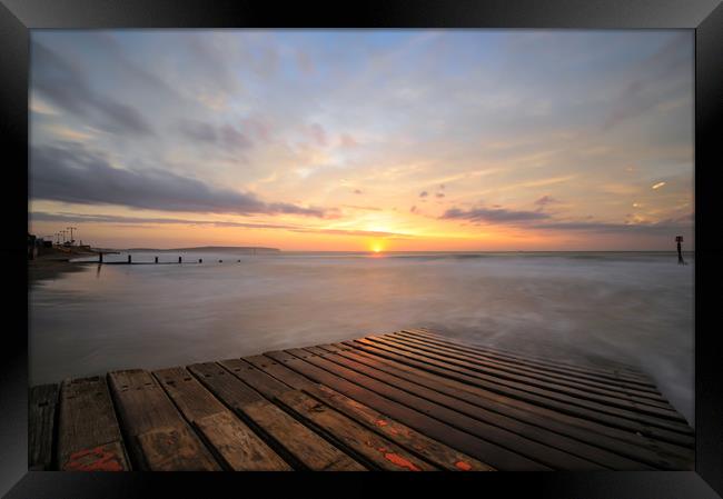 Isle of Wight sunrise  Framed Print by Shaun Jacobs