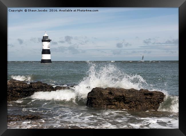 Penmon lighthouse  Framed Print by Shaun Jacobs