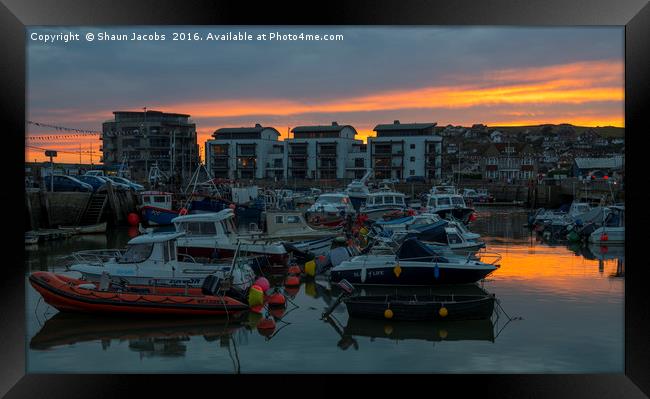 West Bay harbour  Framed Print by Shaun Jacobs
