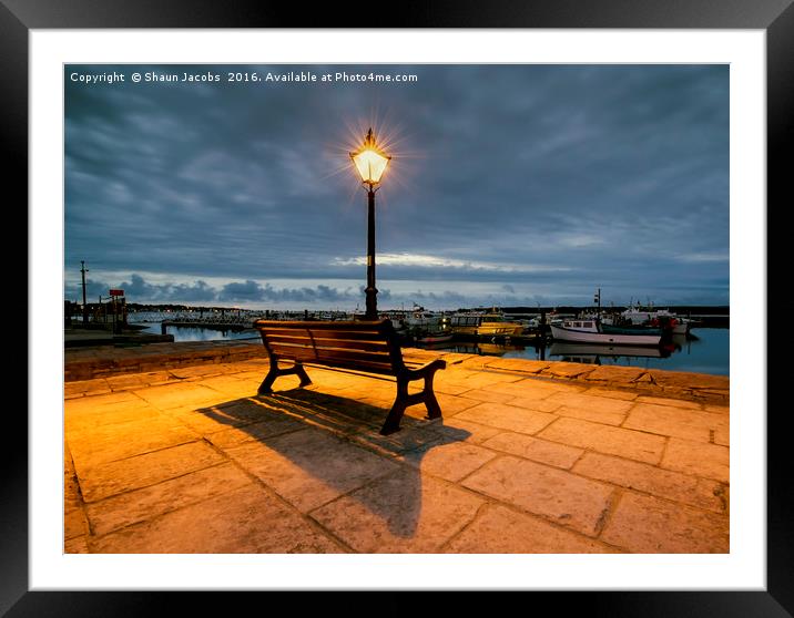 Poole quay at night  Framed Mounted Print by Shaun Jacobs