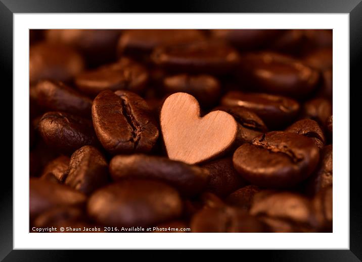 Love coffee Framed Mounted Print by Shaun Jacobs