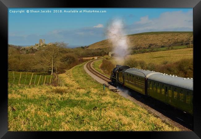 Swanage steam train  Framed Print by Shaun Jacobs