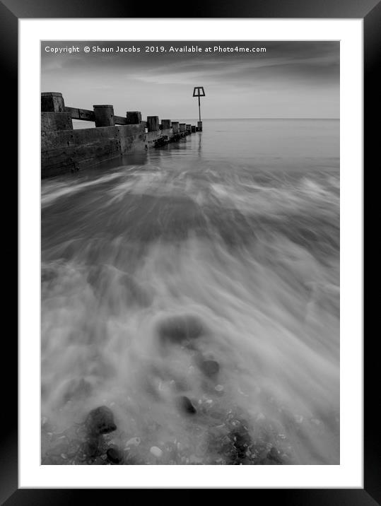 Wave surge in Swanage  Framed Mounted Print by Shaun Jacobs