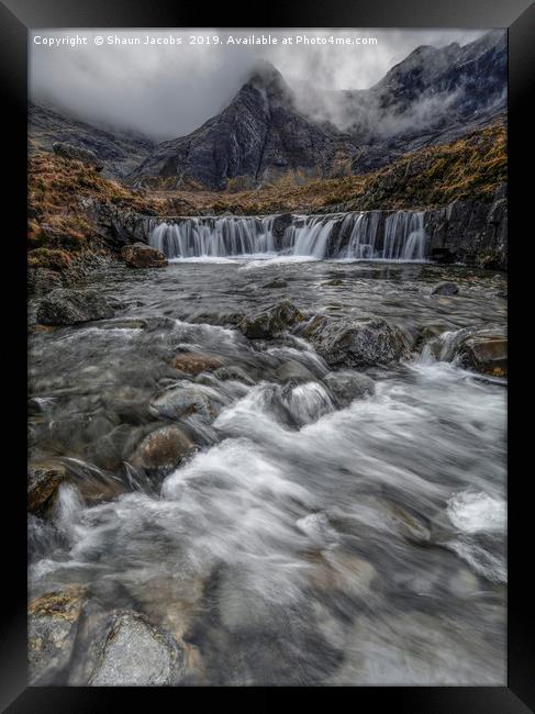 Fairy Pools  Framed Print by Shaun Jacobs