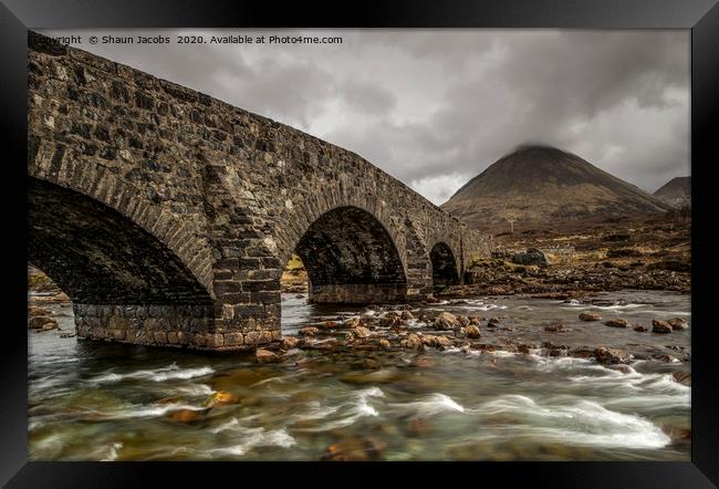 Sligachan bridge on the Isle of Skye  Framed Print by Shaun Jacobs