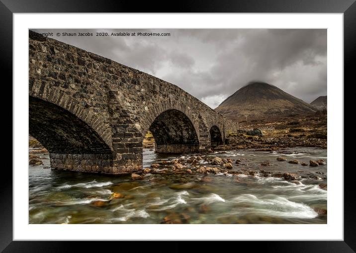 Sligachan bridge on the Isle of Skye  Framed Mounted Print by Shaun Jacobs