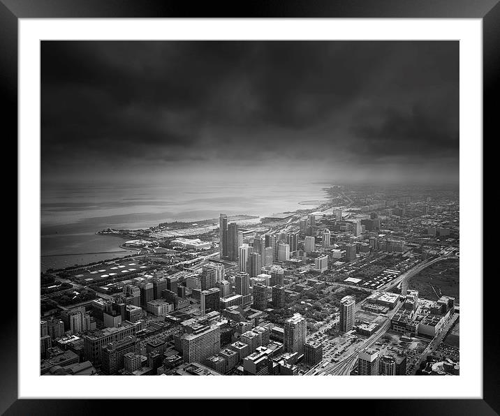 Chicago South Skyline Framed Mounted Print by Ian Barber