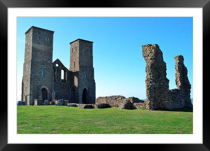 Reculver Tower. Framed Mounted Print by Mark Franklin