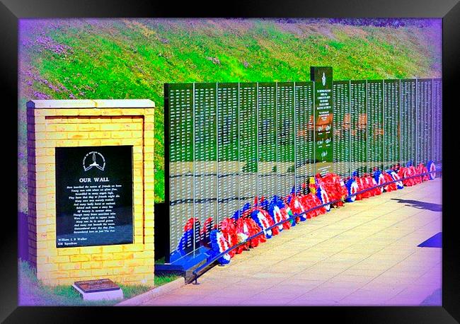 The Wall of the Fallen. Framed Print by Mark Franklin