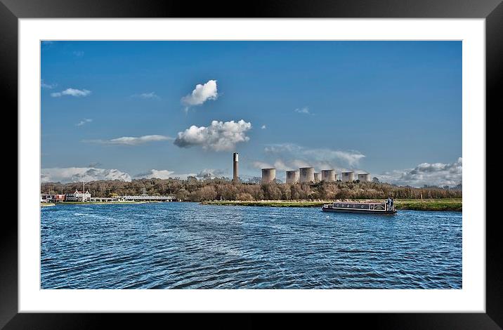 narrowboat at trent lock Framed Mounted Print by keith hannant