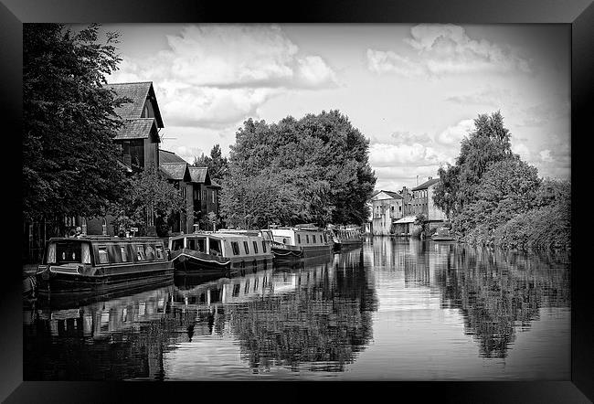  leigh moorings in monochrome Framed Print by keith hannant