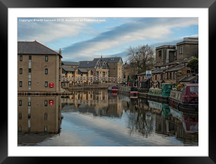  lancaster canal basin colour Framed Mounted Print by keith hannant