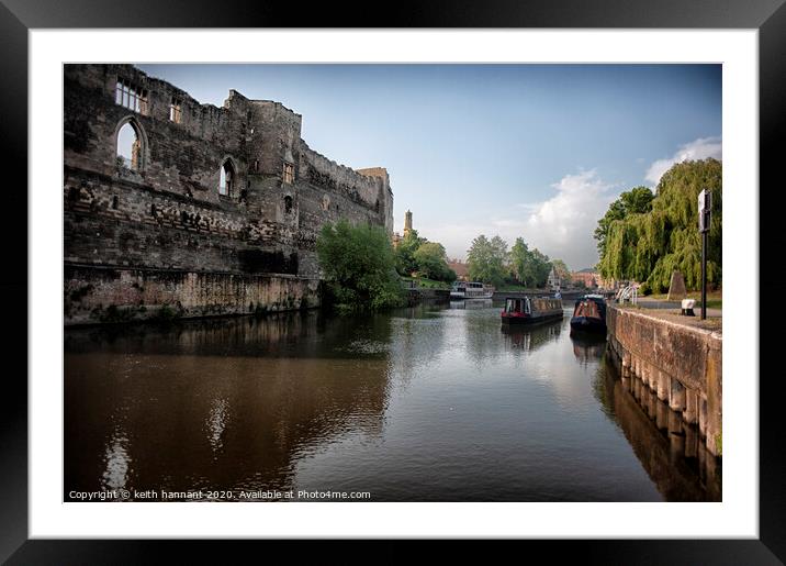 Newark Castle on the River Trent Framed Mounted Print by keith hannant