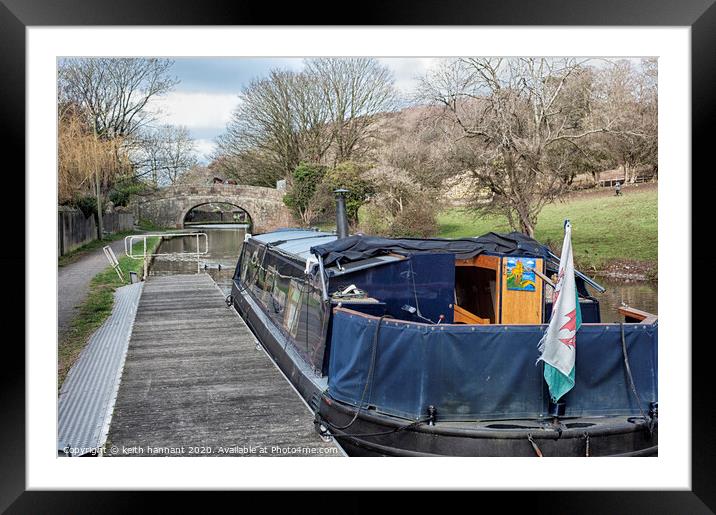 Widebeam on the Lancaster Canal Framed Mounted Print by keith hannant