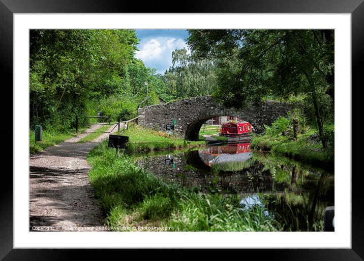 boat on the mon and brec Framed Mounted Print by keith hannant
