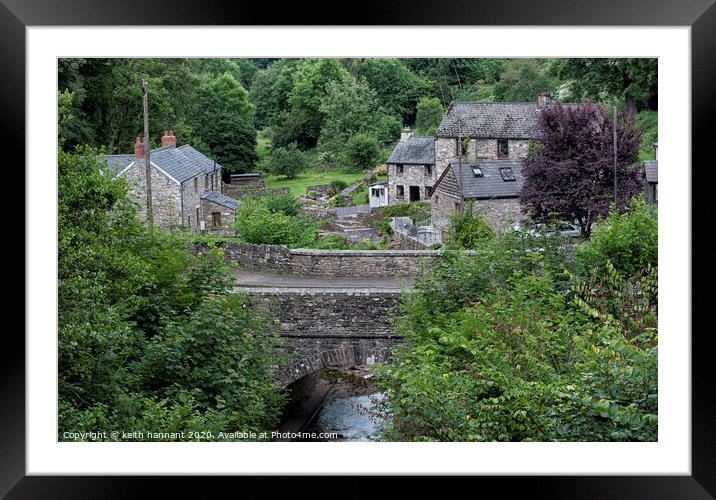 Unknown village by the mon and brec canal Framed Mounted Print by keith hannant