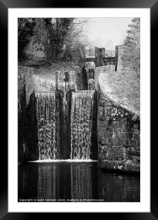 Pontnewyyd locks Monmouth brecon canal Framed Mounted Print by keith hannant