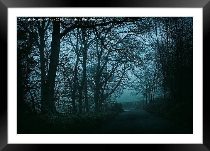 Trees in the Fog Framed Mounted Print by Lauren Wilson