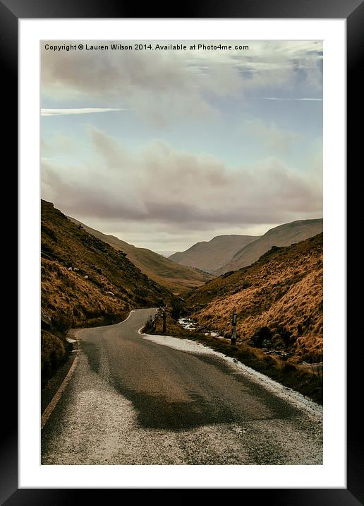Road to Aber Framed Mounted Print by Lauren Wilson