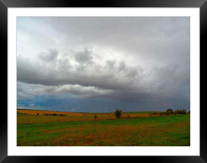 Cloud and Countryside Framed Mounted Print by Daniel Geer