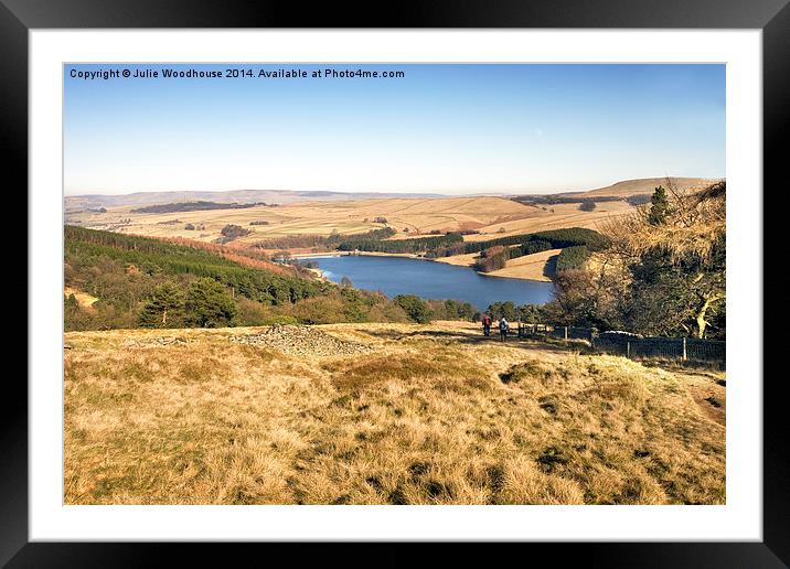 view over Goyt Valley Framed Mounted Print by Julie Woodhouse