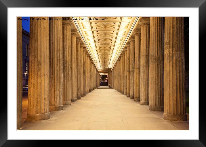 Colonnade Framed Mounted Print by Julie Woodhouse