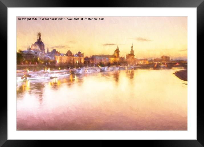 Dresden skyline I Framed Mounted Print by Julie Woodhouse