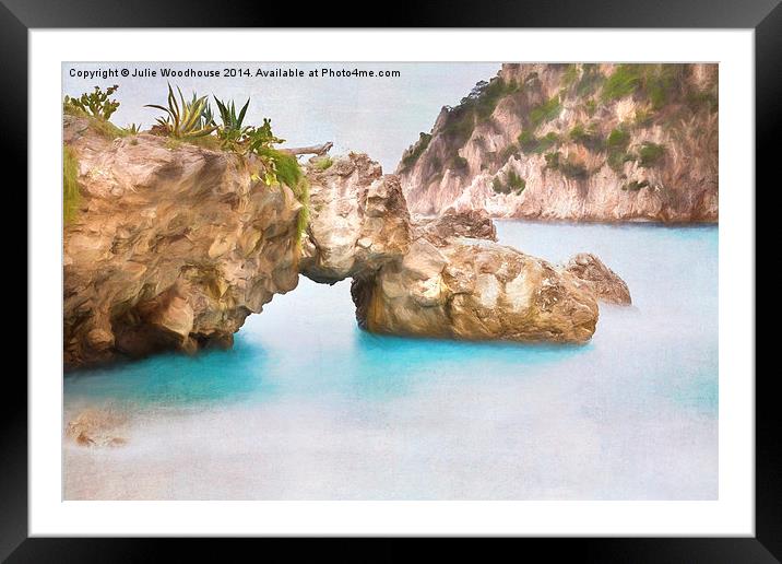 Sirens Rock, Capri Framed Mounted Print by Julie Woodhouse