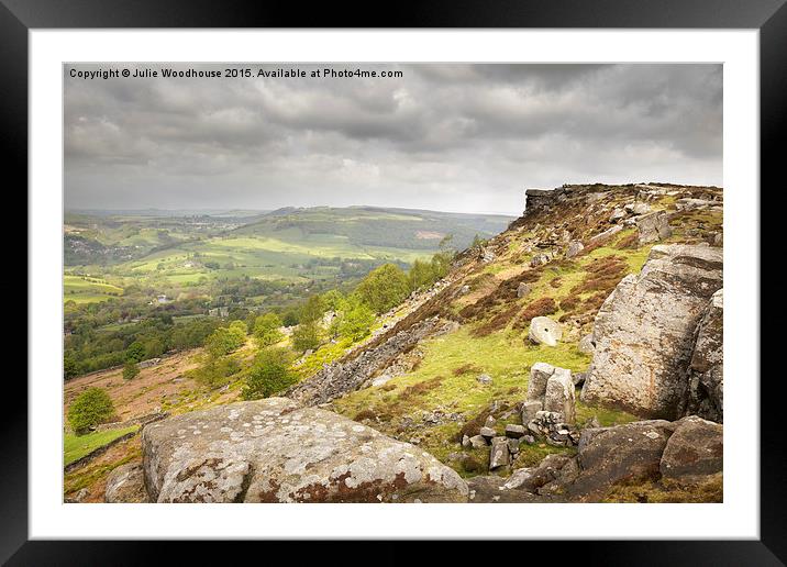 Curbar Edge in Derbyshire Framed Mounted Print by Julie Woodhouse