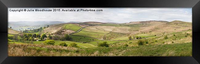 view over Hope Valley, The Dale and Stanage Edge,  Framed Print by Julie Woodhouse