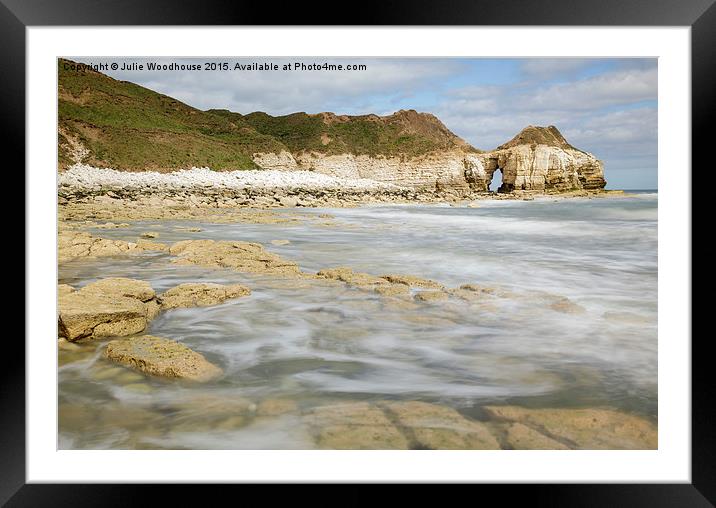 Thornwick Bay Framed Mounted Print by Julie Woodhouse