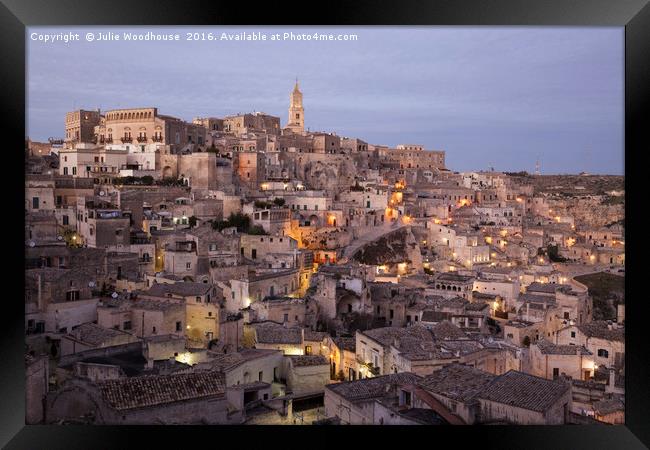 view over Matera,  Framed Print by Julie Woodhouse