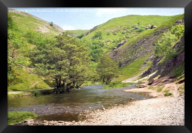 Dovedale Framed Print by Julie Woodhouse