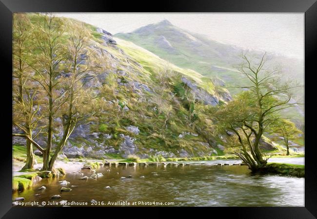 Dovedale Framed Print by Julie Woodhouse