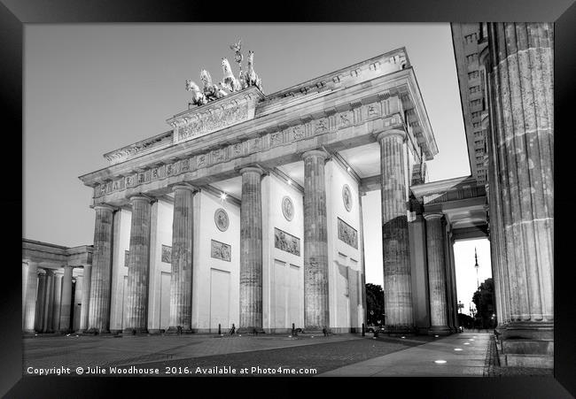 Brandenburg Gate Framed Print by Julie Woodhouse