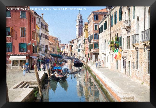 Dorsoduro in Venice Framed Print by Julie Woodhouse