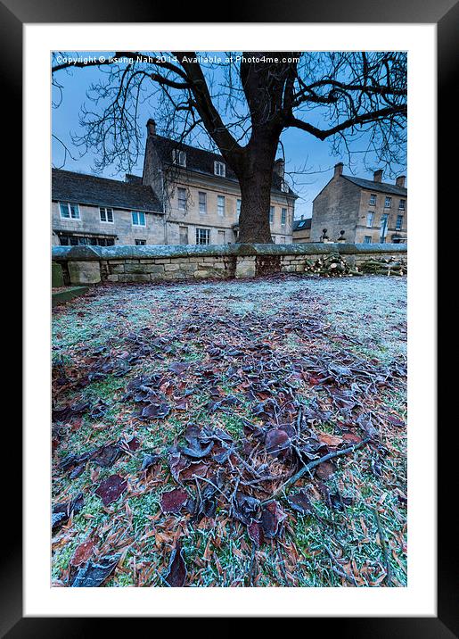 Frosty morning in Painswick Framed Mounted Print by Iksung Nah