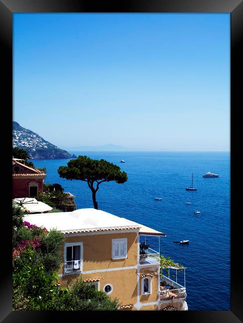  Terrazza Positano Framed Print by Michelle BAILEY