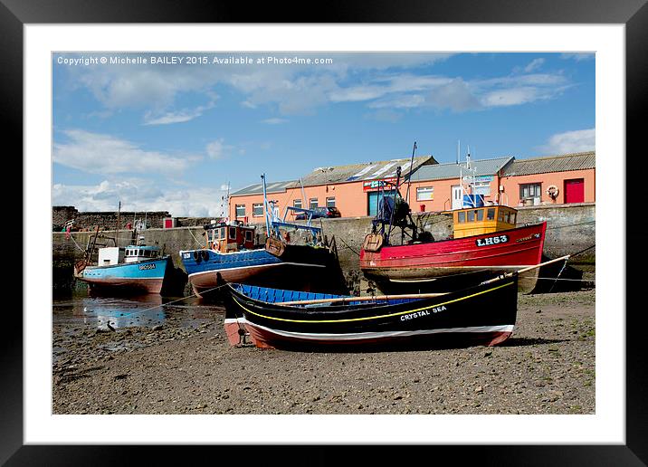  Port Seton Harbour Framed Mounted Print by Michelle BAILEY