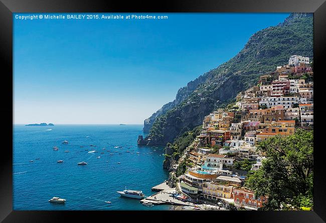  Positano Paradise Framed Print by Michelle BAILEY