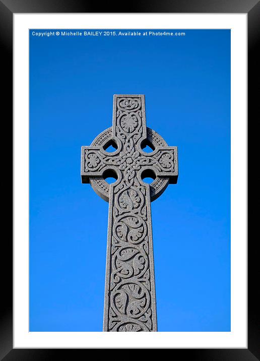  Celtic Cross Framed Mounted Print by Michelle BAILEY