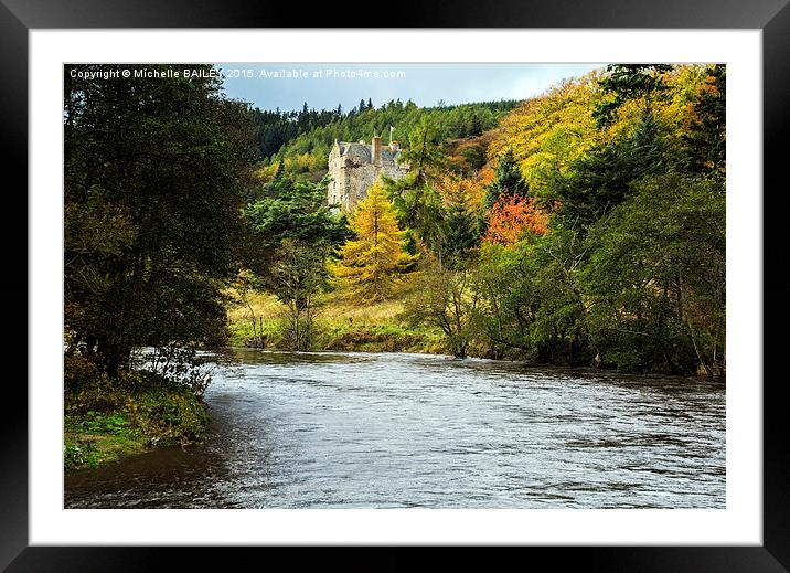  Autumn colour on the River Tweed Framed Mounted Print by Michelle BAILEY