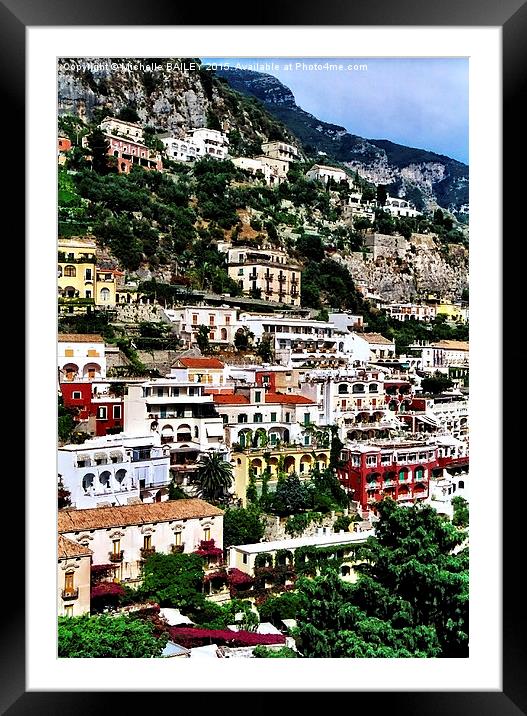 Tumbling Terraces Positano  Framed Mounted Print by Michelle BAILEY