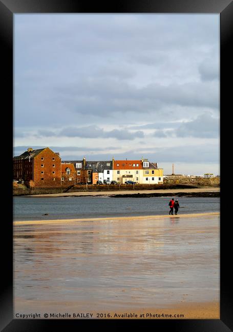 North Berwick Low Tide Framed Print by Michelle BAILEY