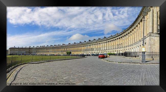 The Georgian town houses of The Royal Crescent, Bath, Somerset,  Framed Print by John Keates