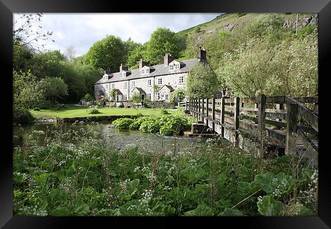 Chee Dale Cottages Framed Print by John Keates