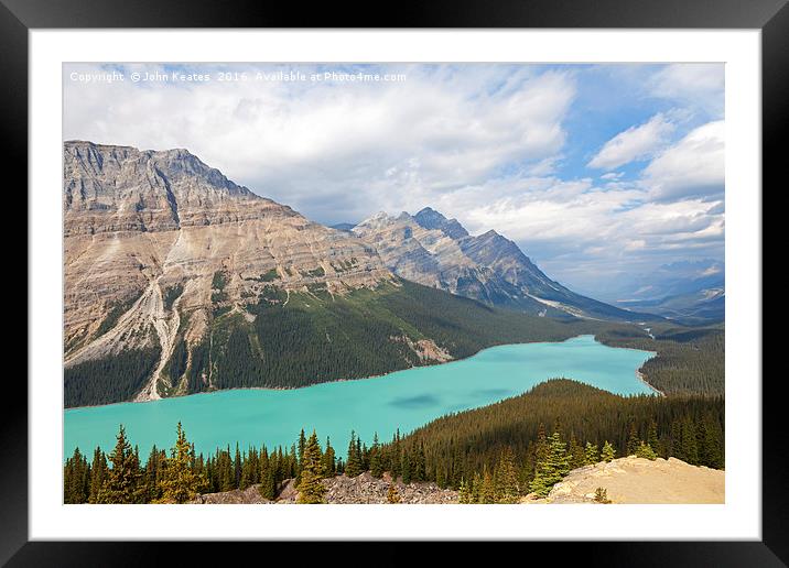 Peyto Lake Banff National Park Canada Framed Mounted Print by John Keates