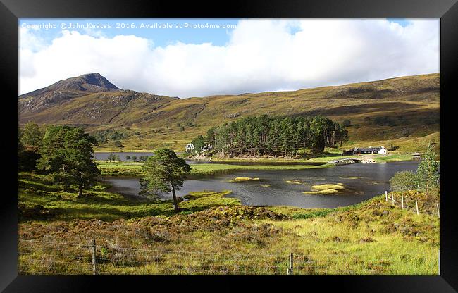 Affric Lodge, Loch Affric, Highland Scotland Framed Print by John Keates