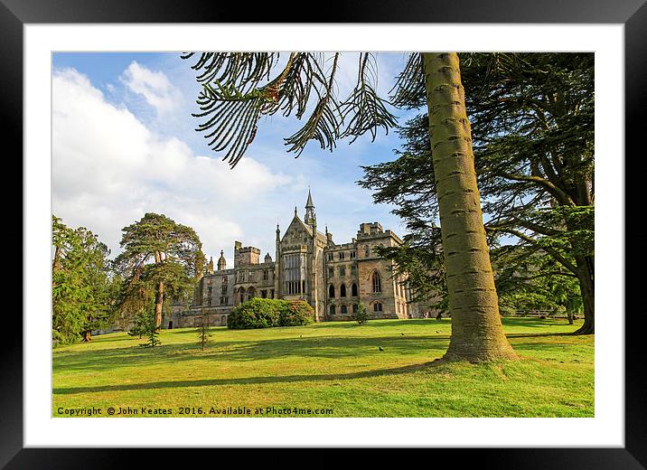 Alton Towers, a derelict house on the Alton Towers Framed Mounted Print by John Keates